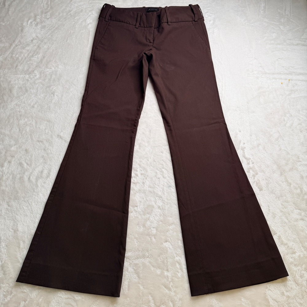The Limited Drew Fit Brown Trouser Dress Pants Y2K Career Flare Leg Size 0R